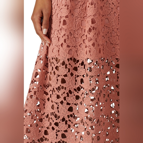 ASTR The Label Lace A Line Midi Dress Pink Mauve Size: Medium - Picture 5 of 16